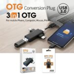 3-in-1 USB 3.0 OTG Conversion Plug